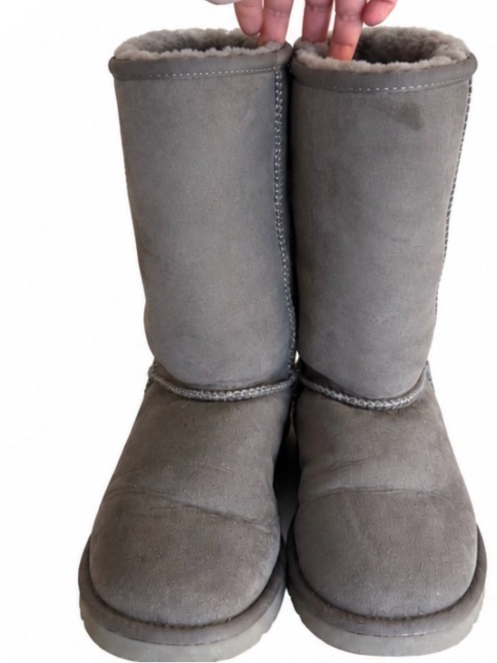 UGG Australia Classic Tall 5815 Grey Suede Shearling Boots – Women’s 7 - Picture 3 of 9